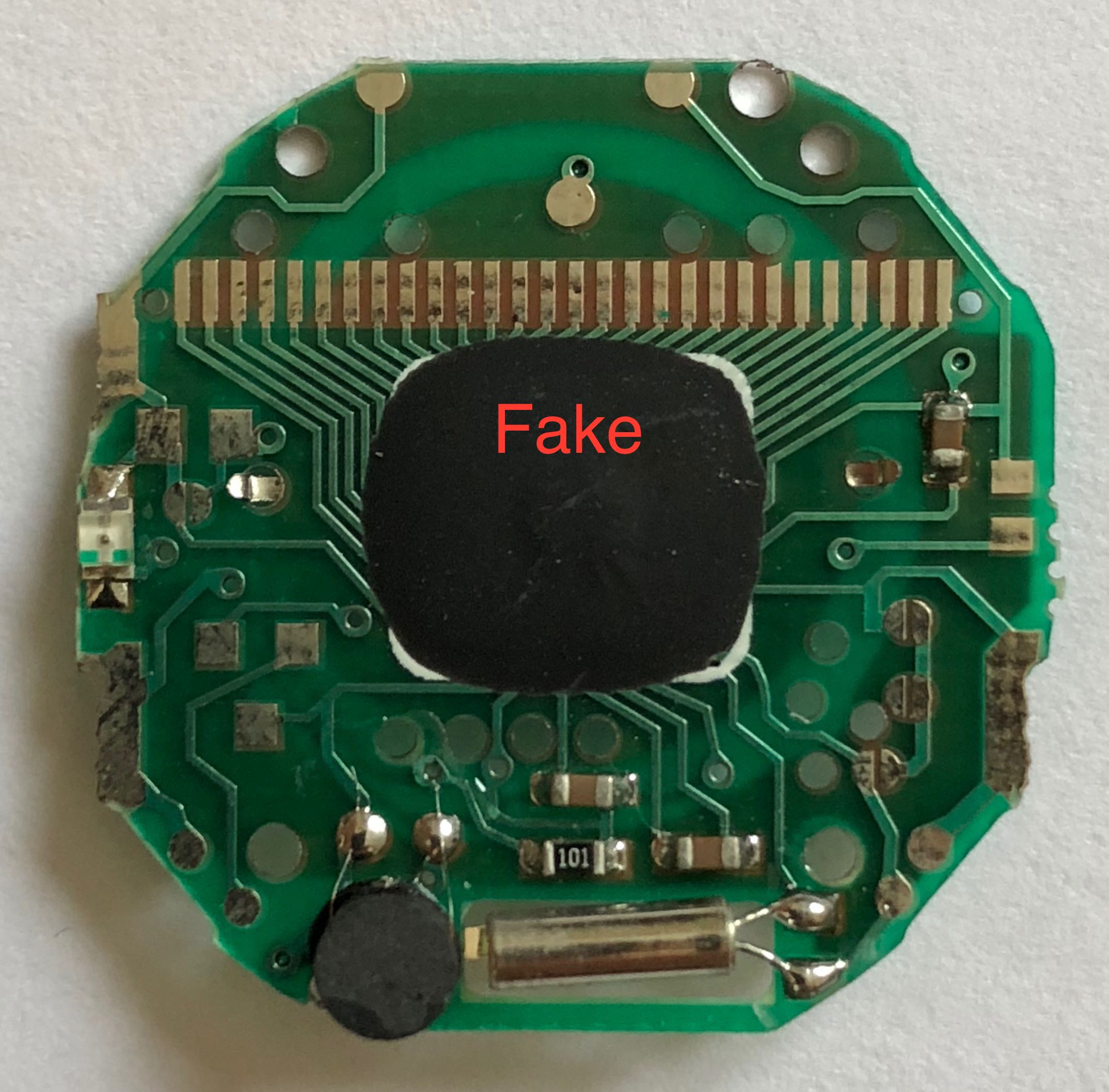 Fake Casio F91-W circuit board
