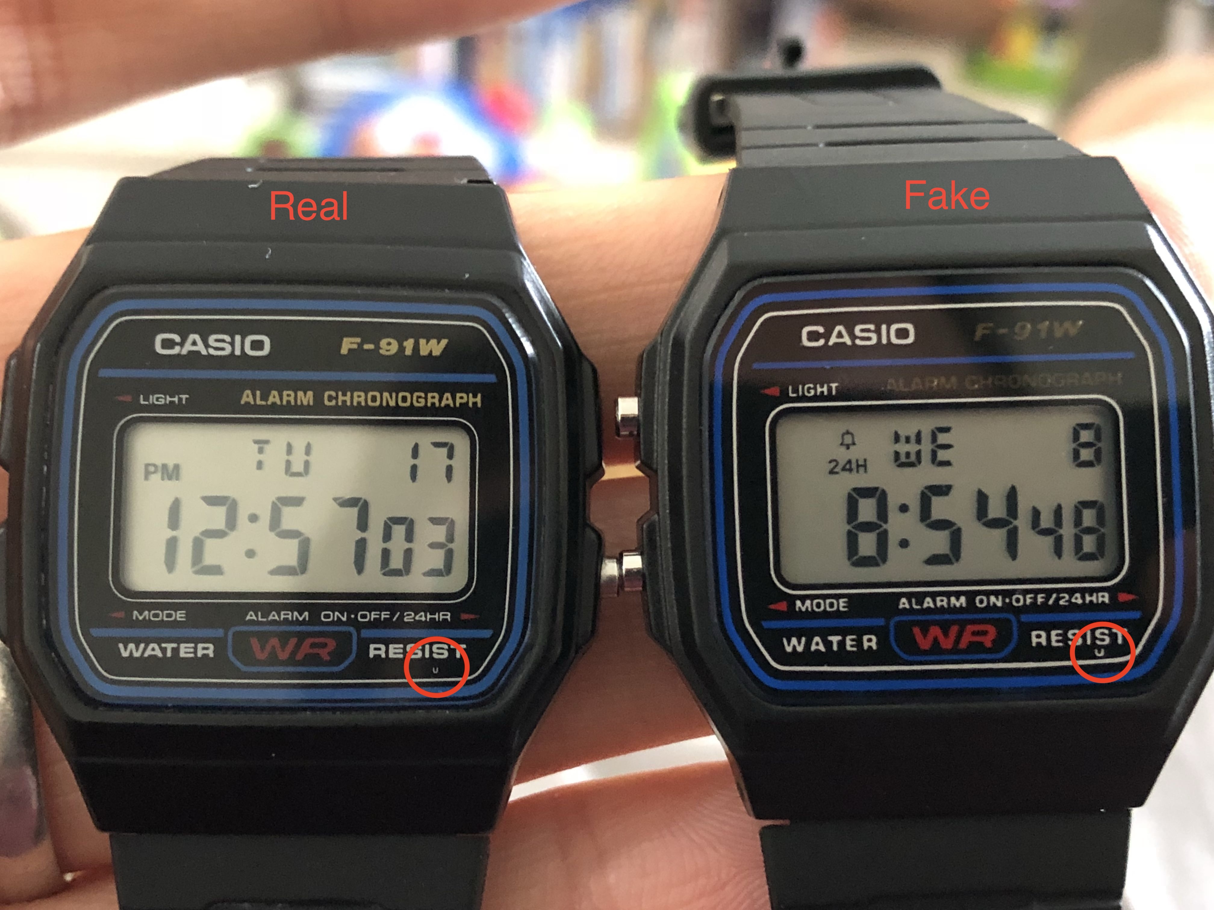 Genuine and real Casio F91-W