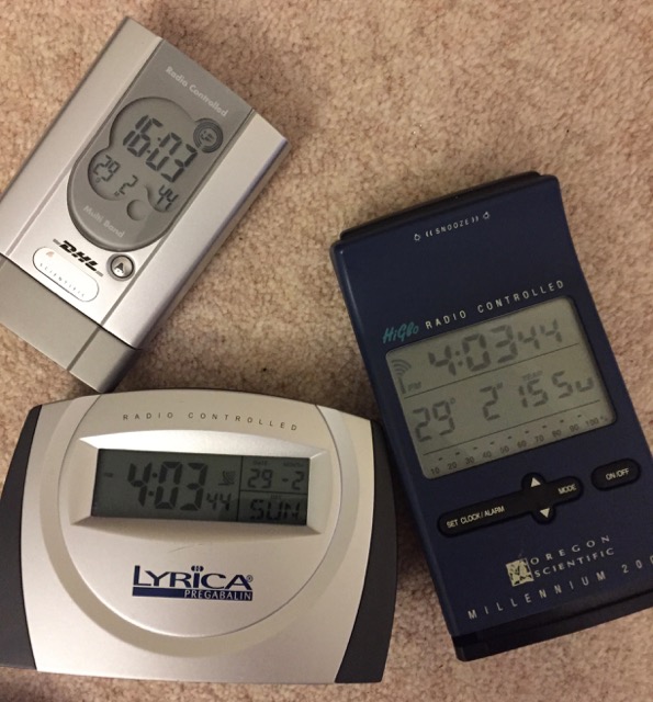 Clocks set to the wrong date